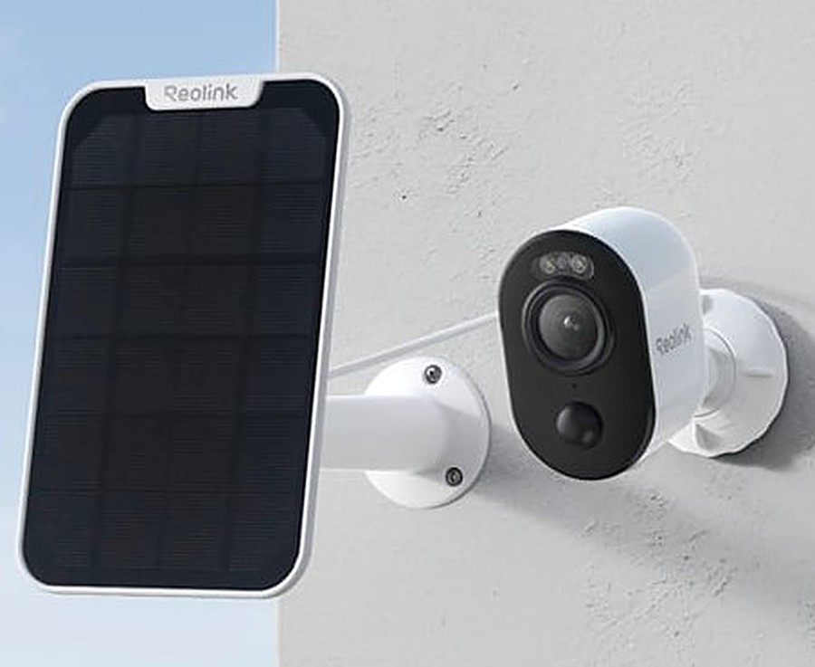 Cámara solar exterior con panel solar